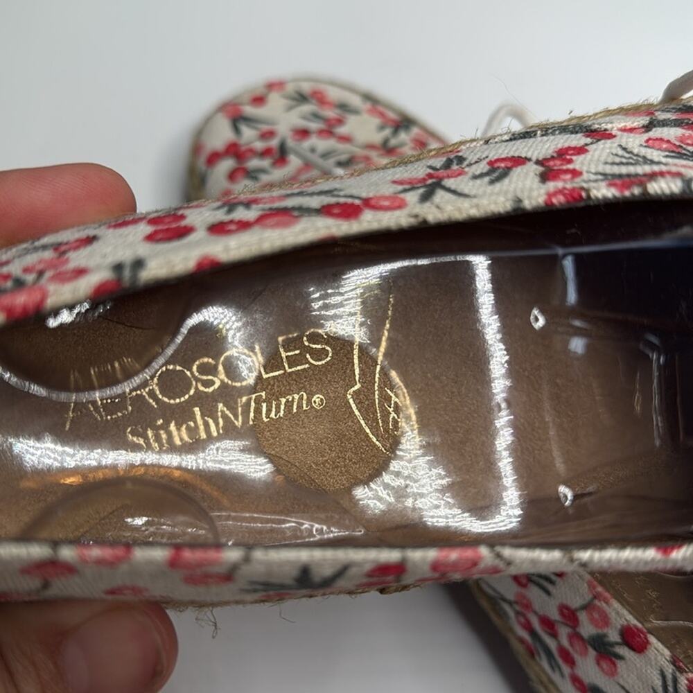 Aerosoles Womens Summer Sol Boat Shoe in Cherry Fruit Print Sneakers S-341 Sz 10 - Picture 8 of 10